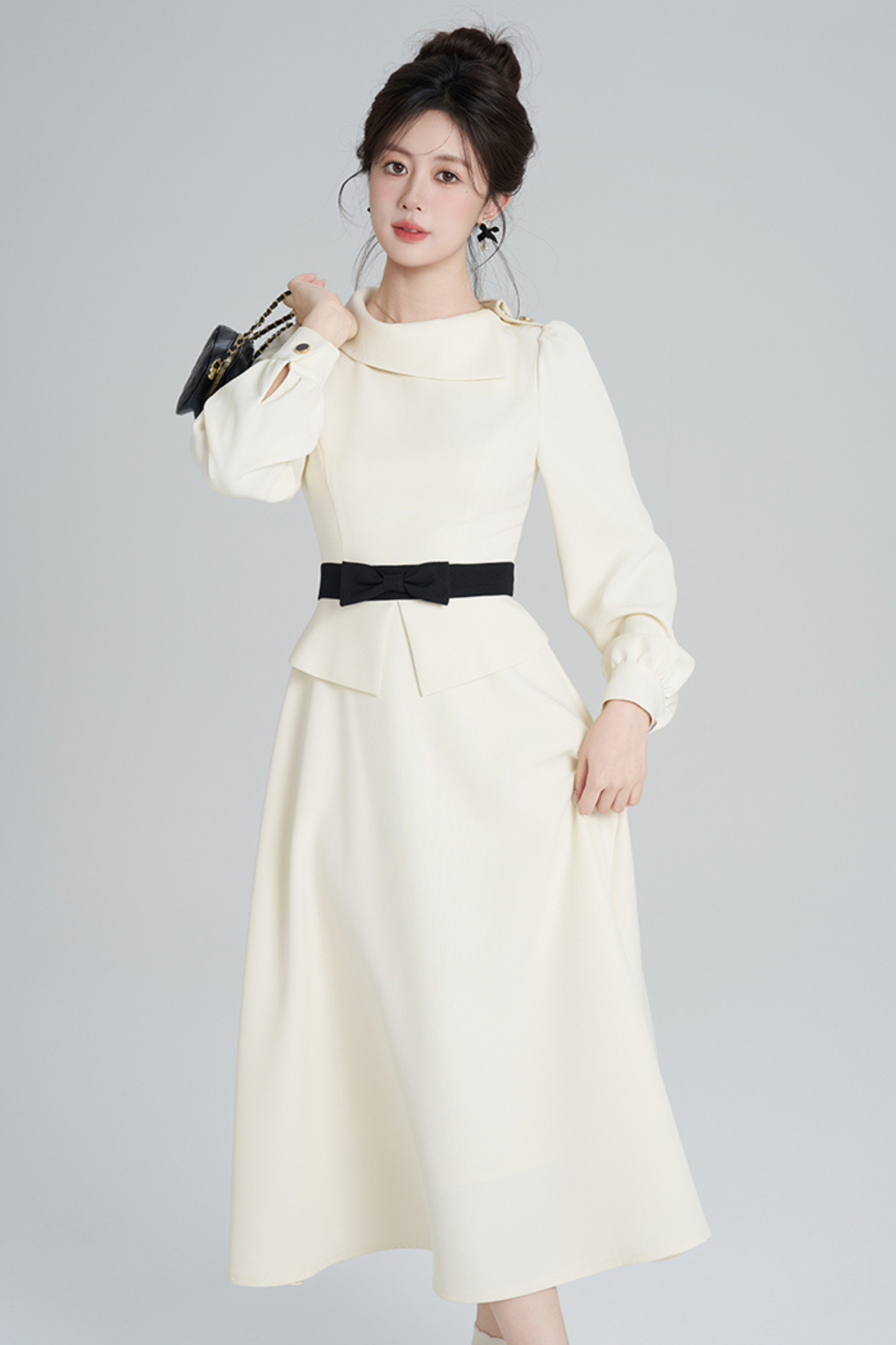 エレガントアプリコットウインタードレス