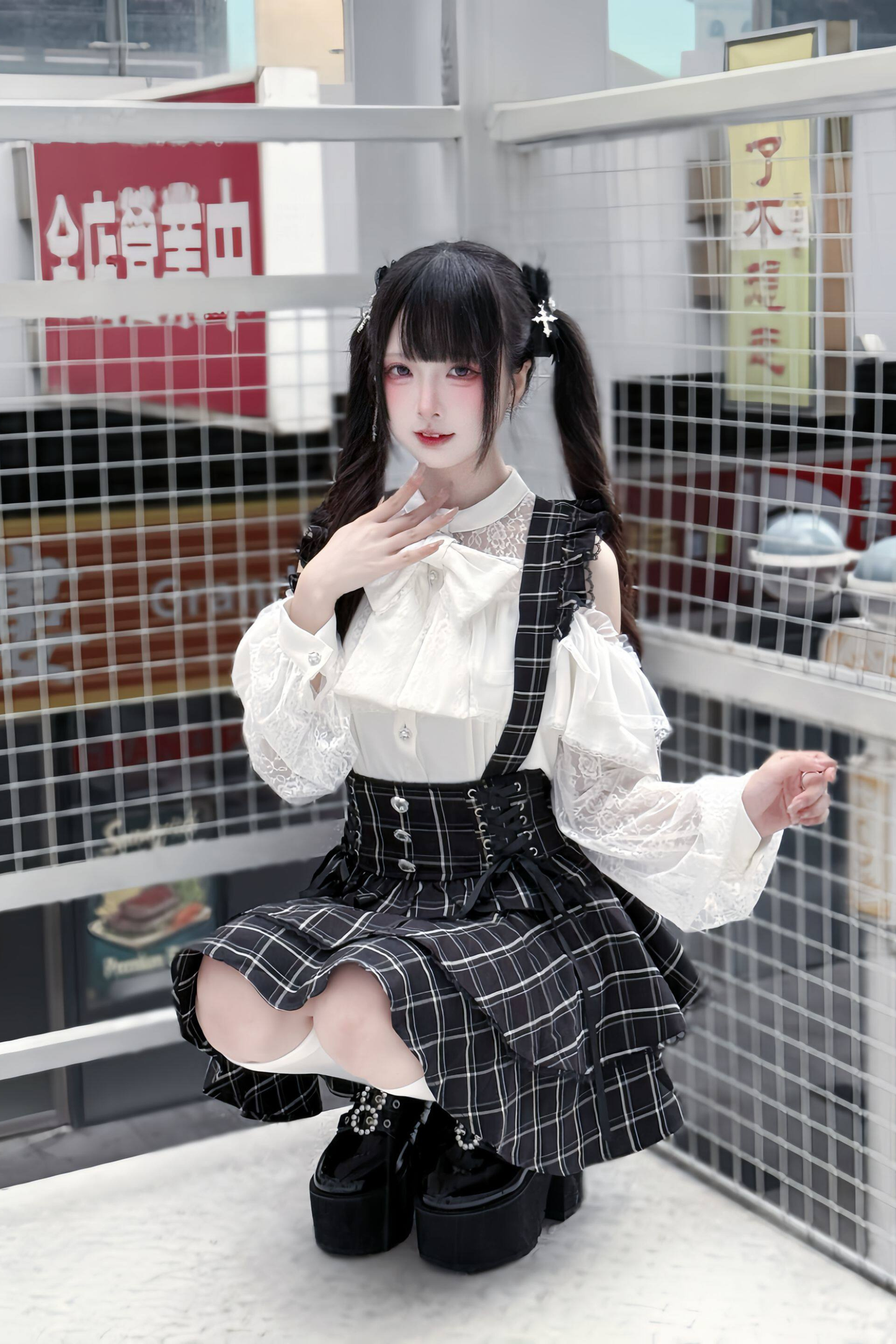 Misty Island Plaid Mini Skirt