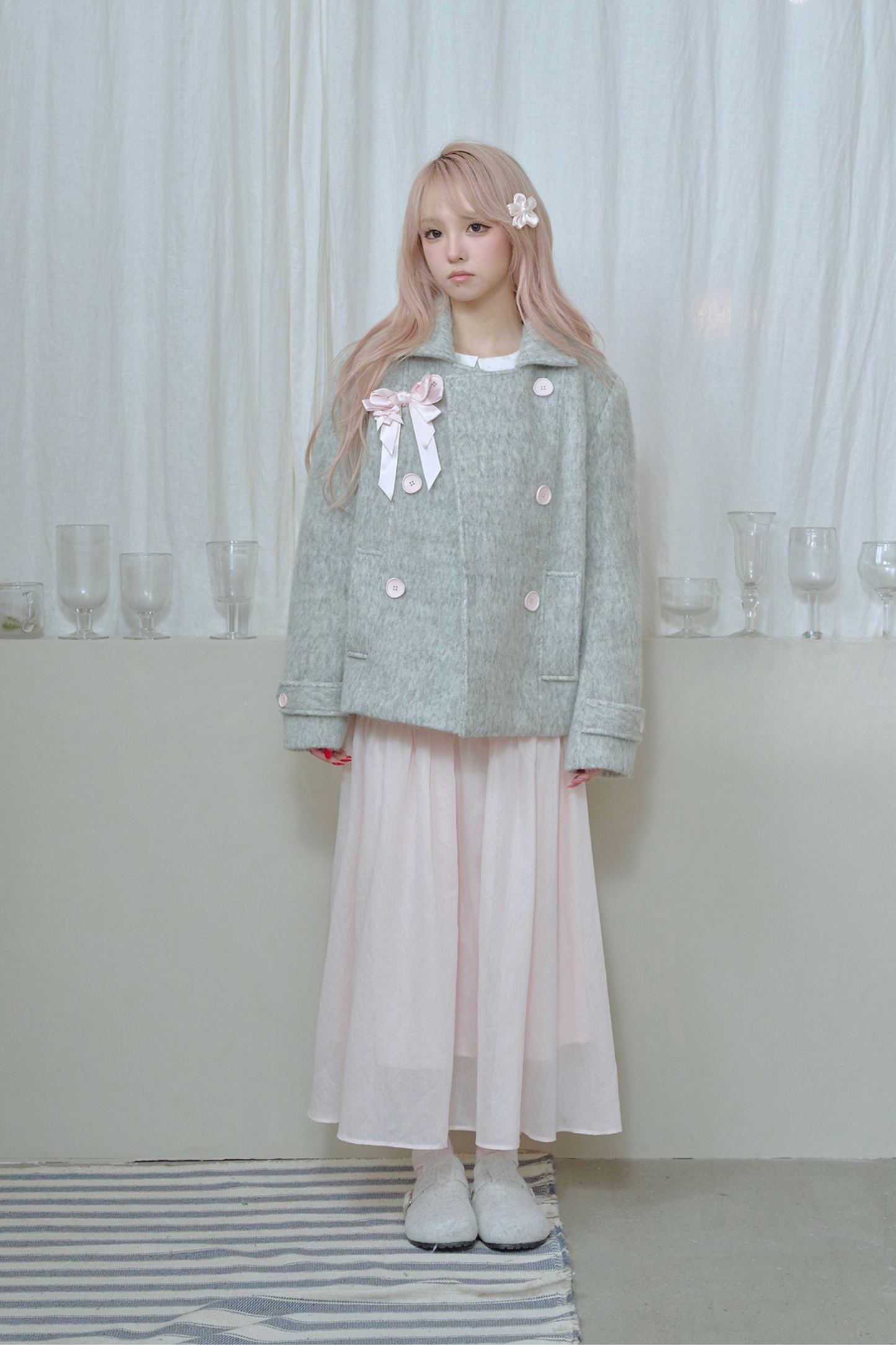 スイートダブルブレストショートコート