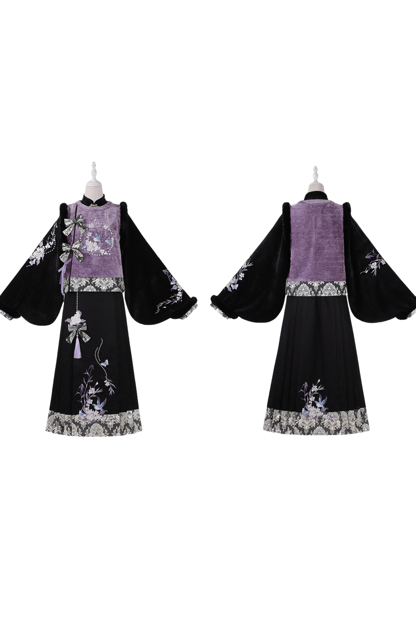 Dark Knight China Top + Vest + Skirt