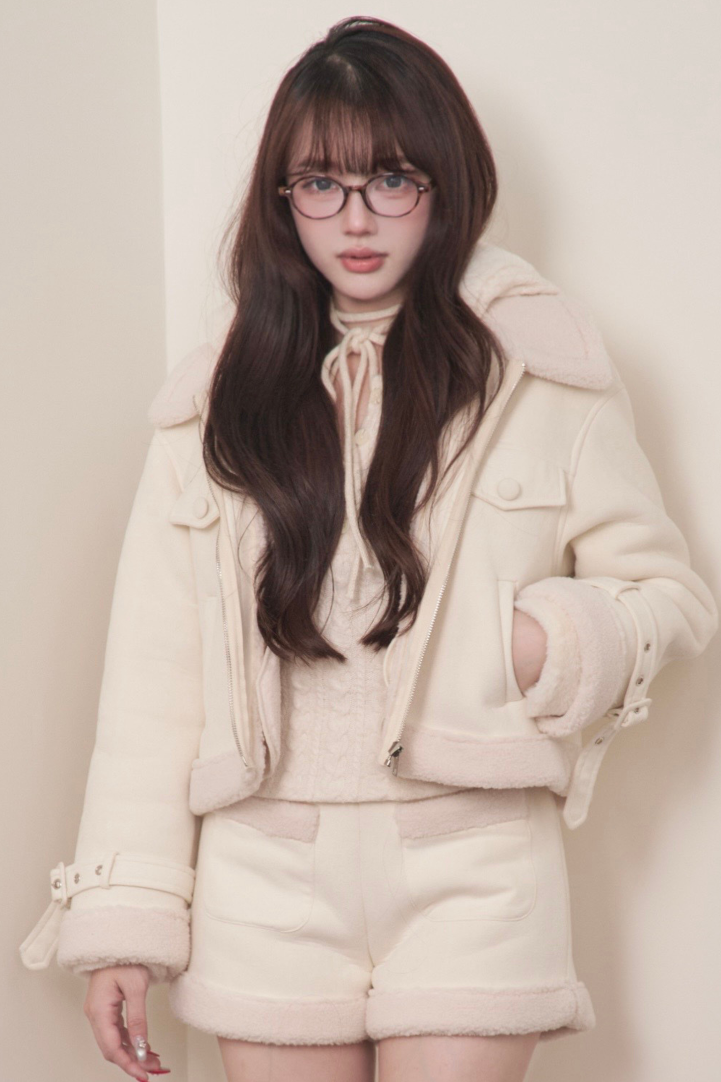 Fur Short Coat + Shorts