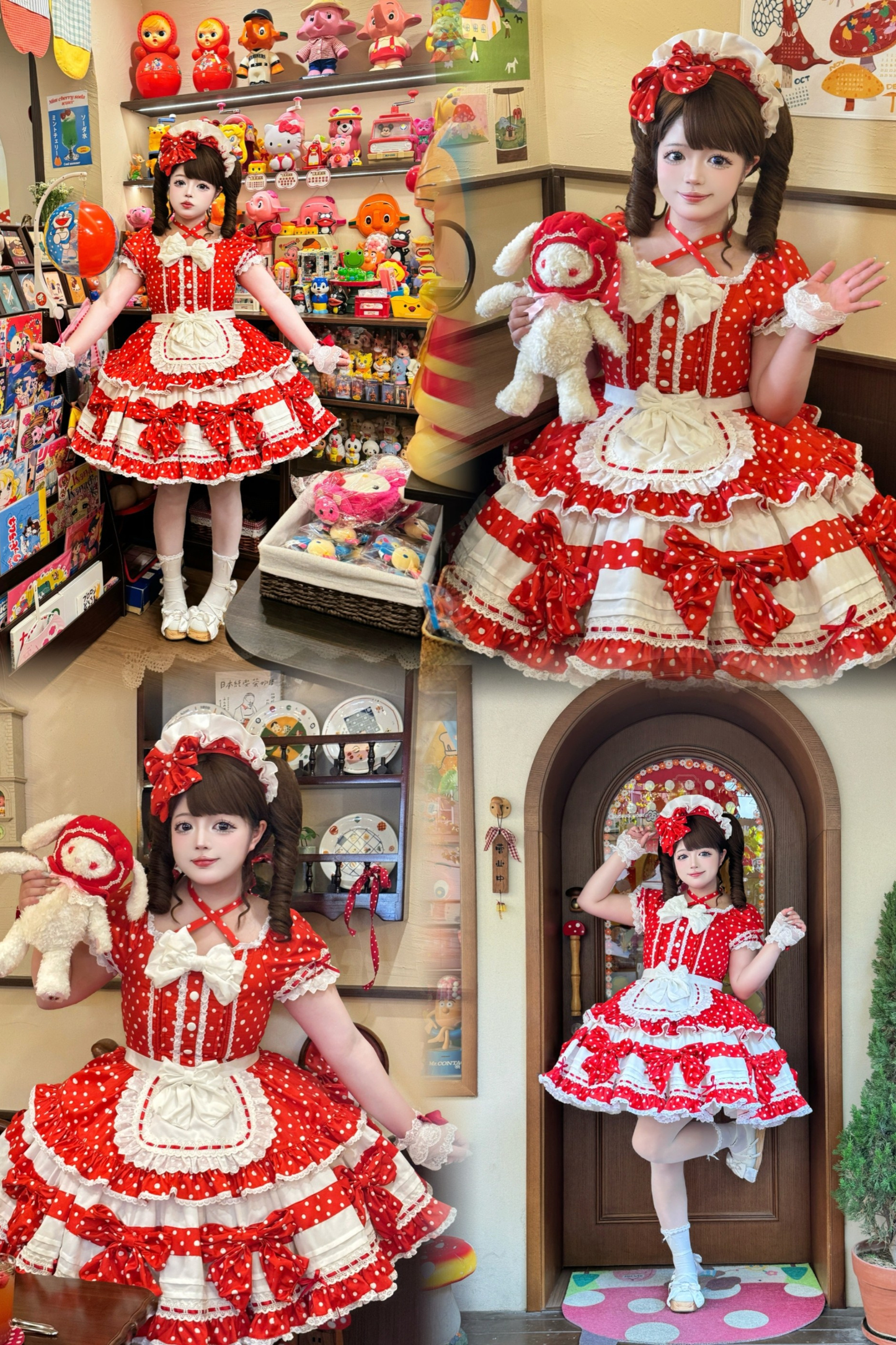 Doll Dot Big Ribbon Lolita Dress