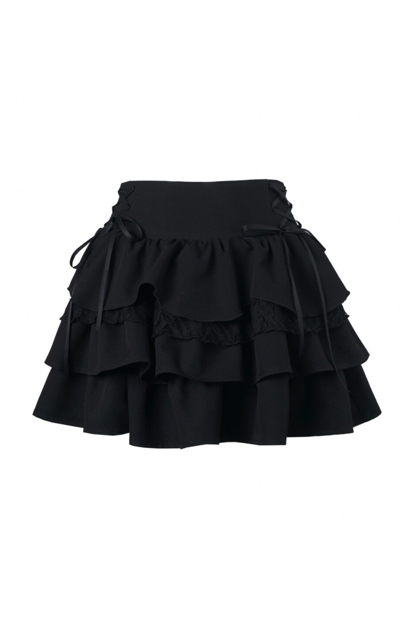 Plaid Sleeveless Shirt + Top + Tiered Skirt