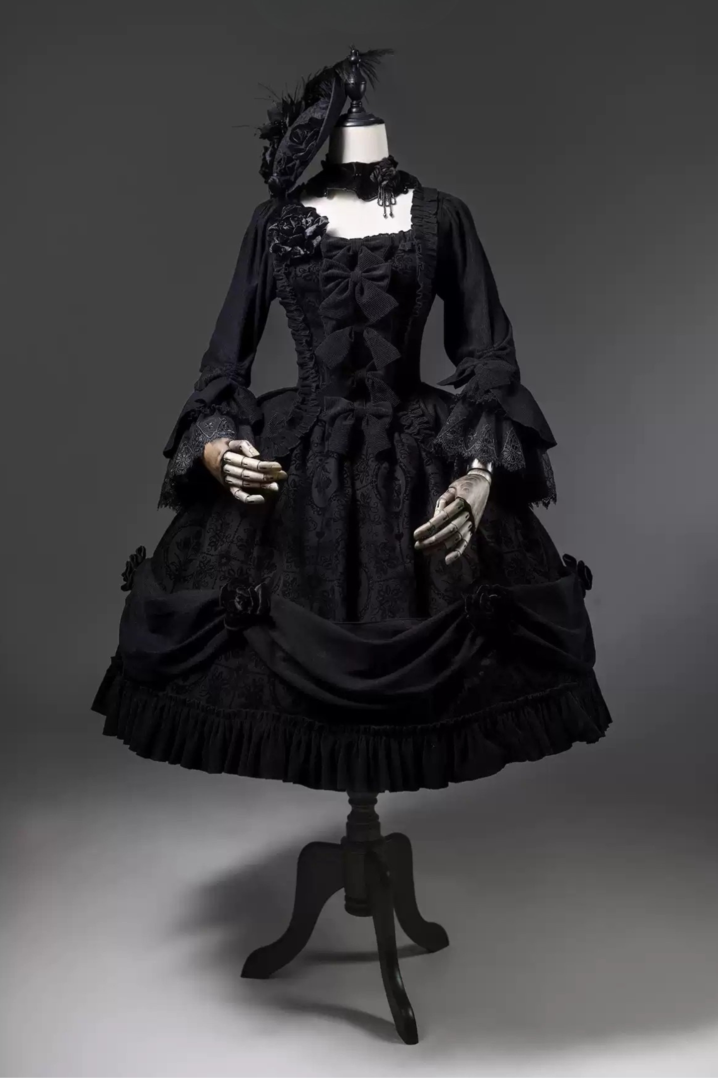 【2月13日予約締切】ナイトフォールヴェルサイユゴシックダークゴージャスロリータドレスセットアップ+アクセサリー