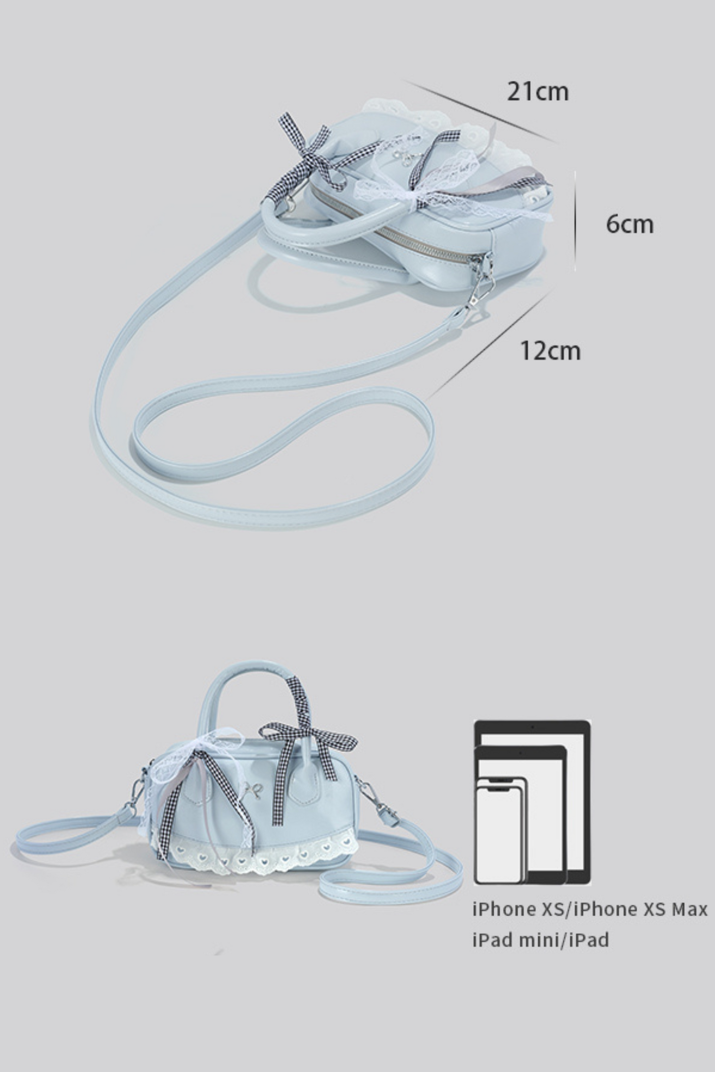 リボンレースボストンバッグ