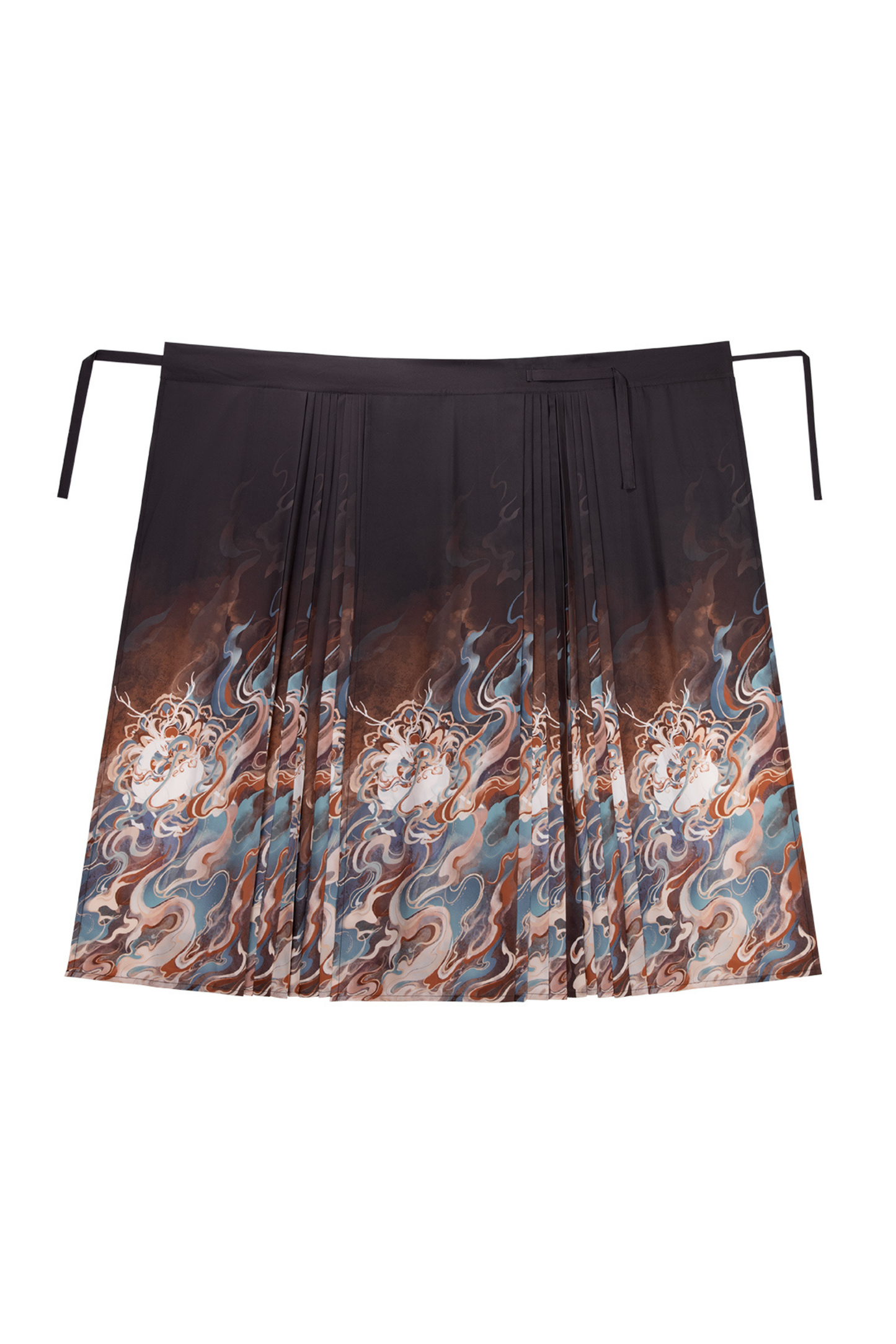 Dark chic retro top + long skirt