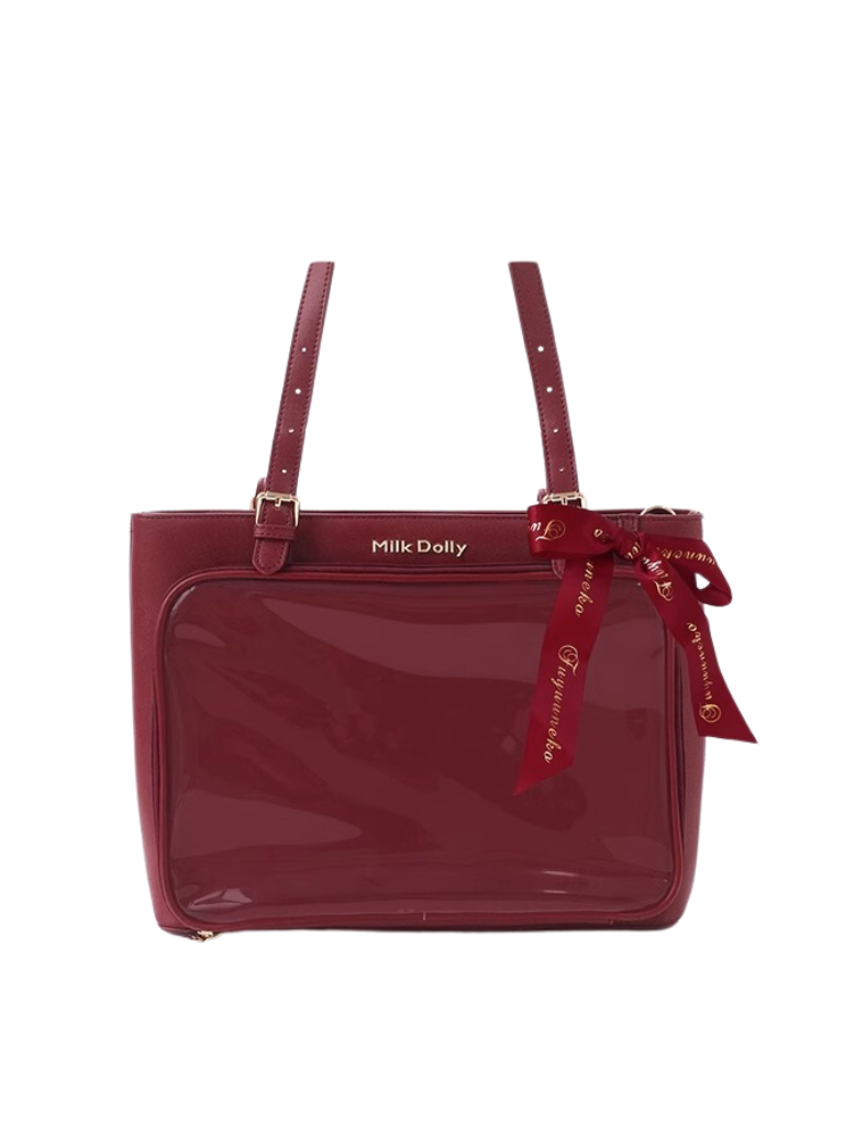 Messenger Shoulder Ribbon Big Tote Bag