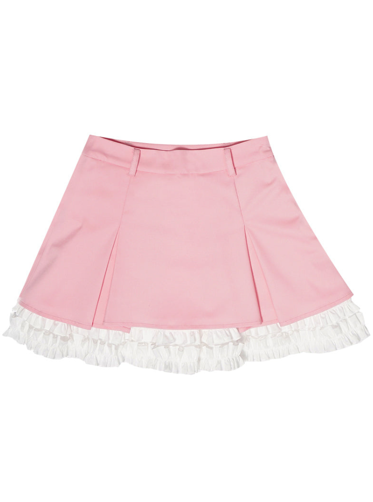 Pleated Layer Race Contrast Callerskart