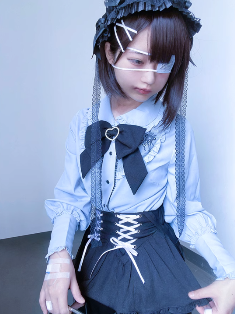 Mine Aqua Ribbon Blouse