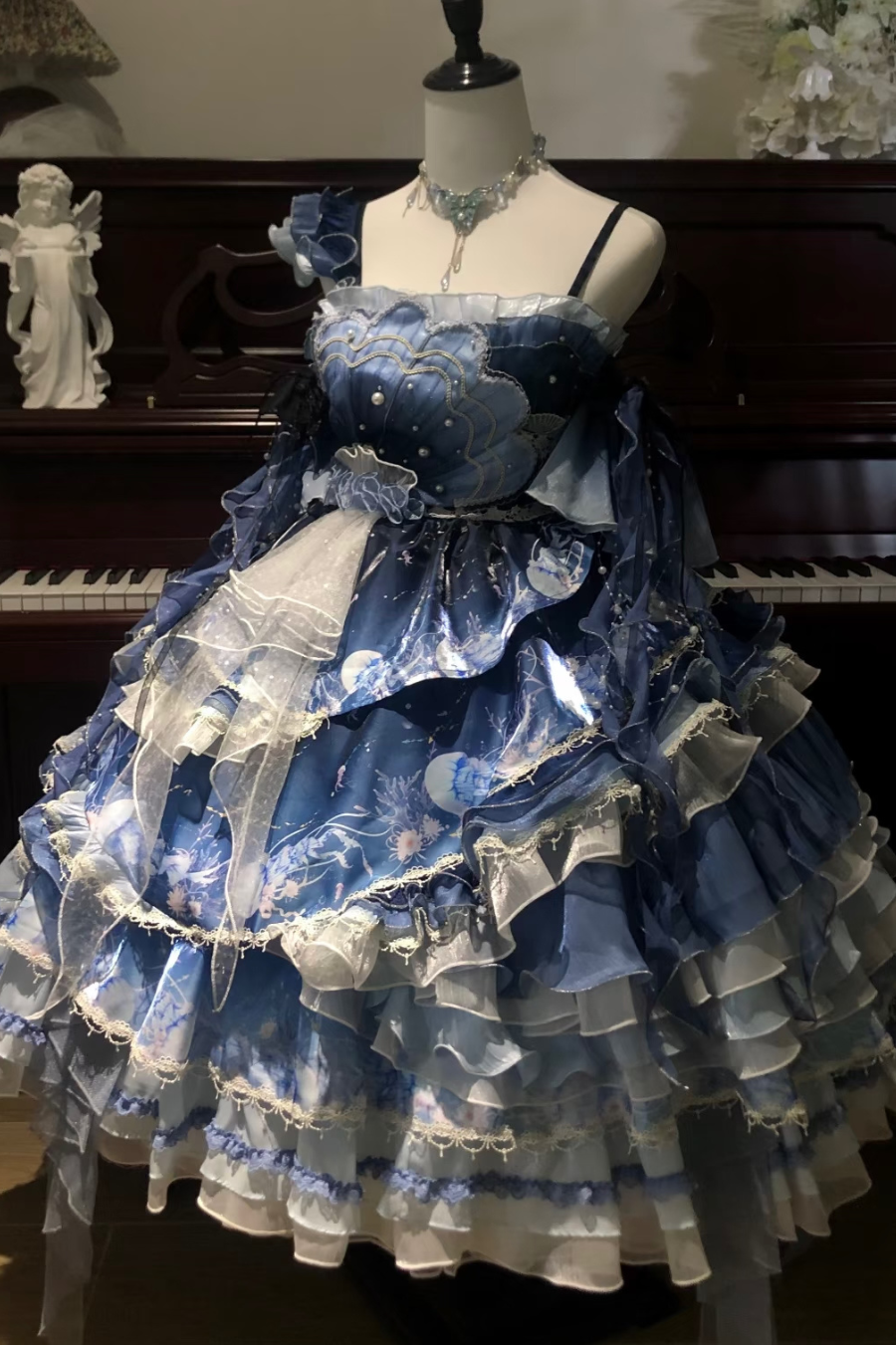 Jellyfish gradient fantasy dress + accessories