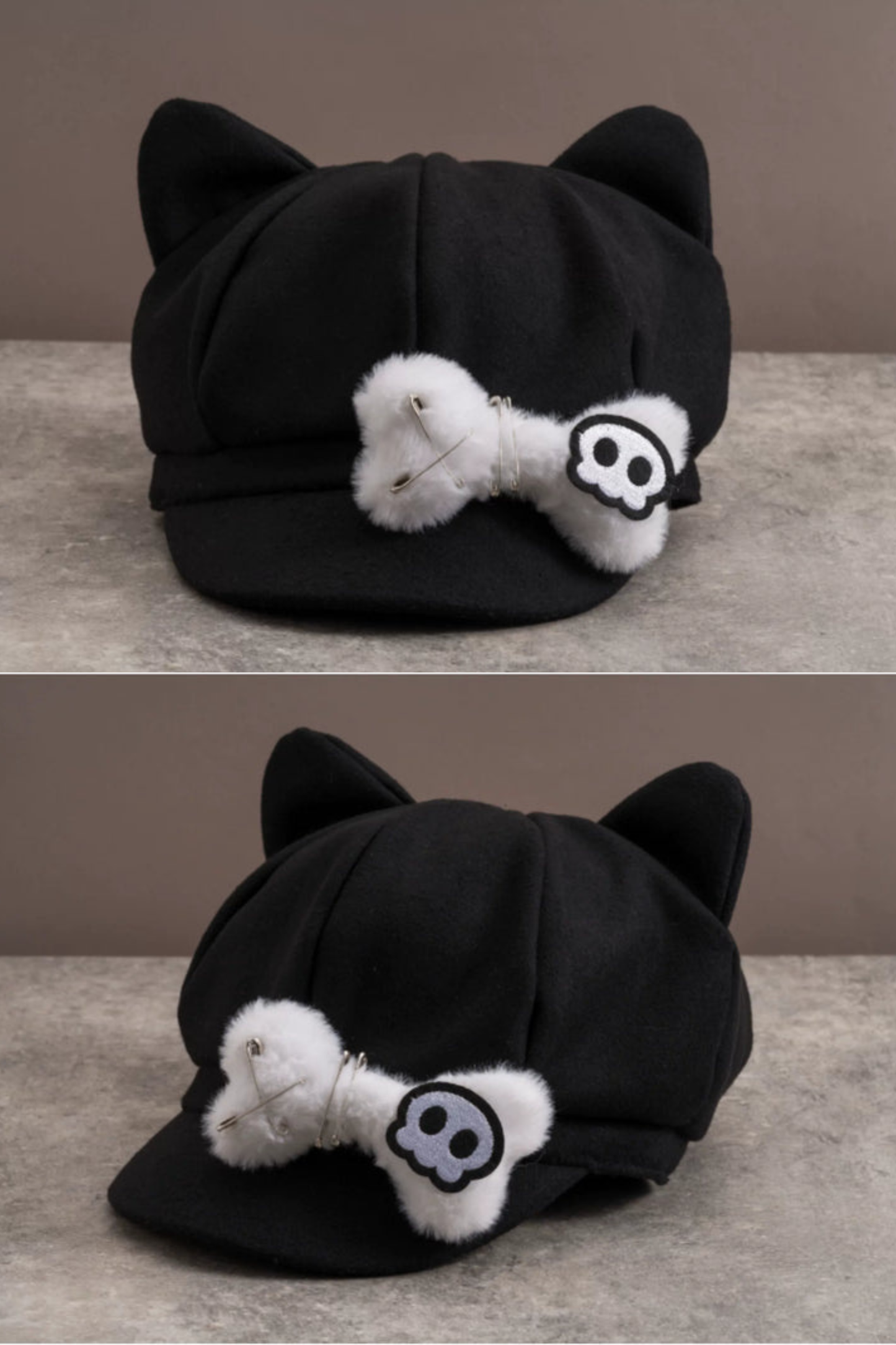 スケルトンボーンキャットイヤーハット