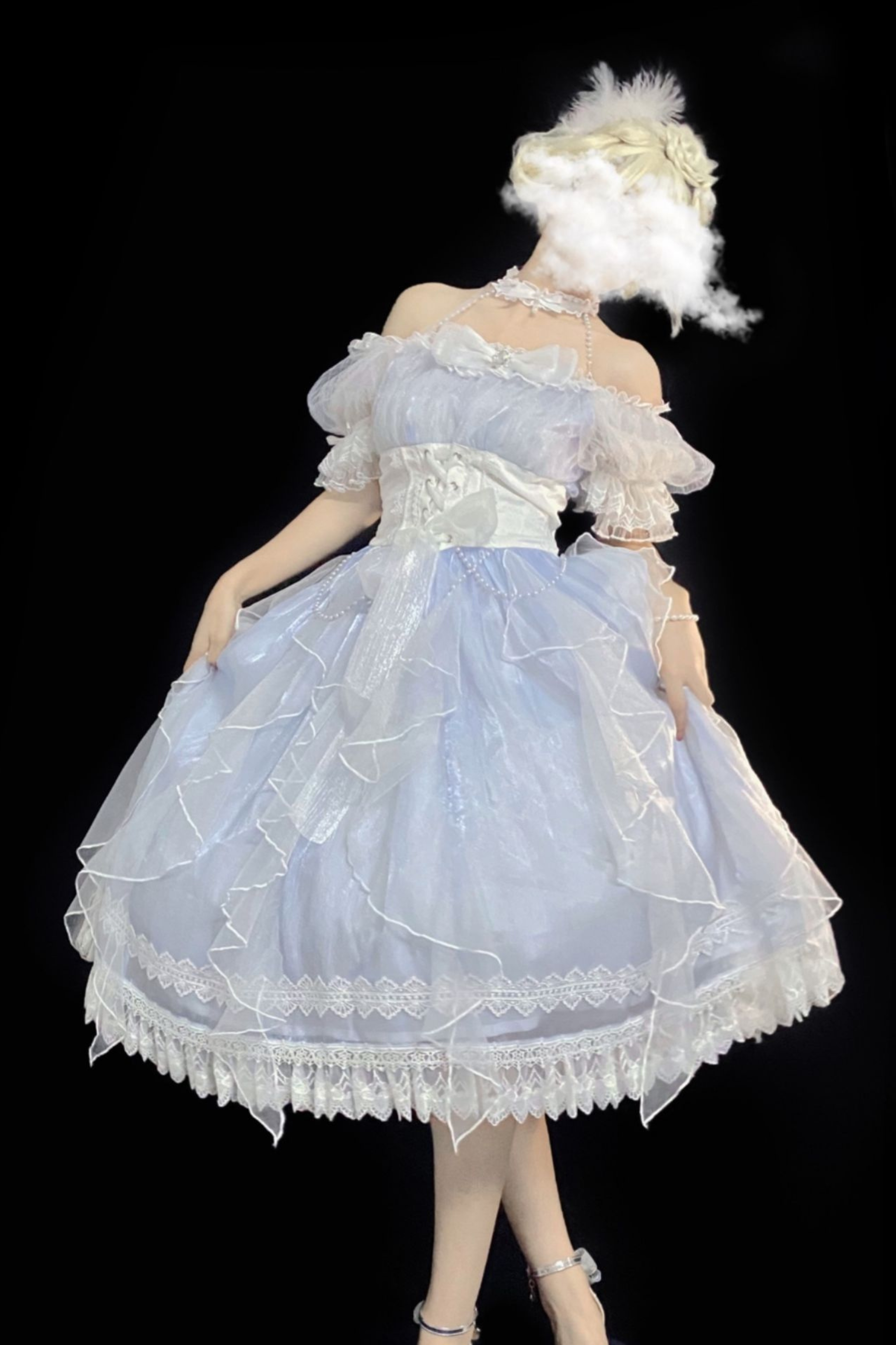 シアーブルーマーメイドロリータドレス – Belchic