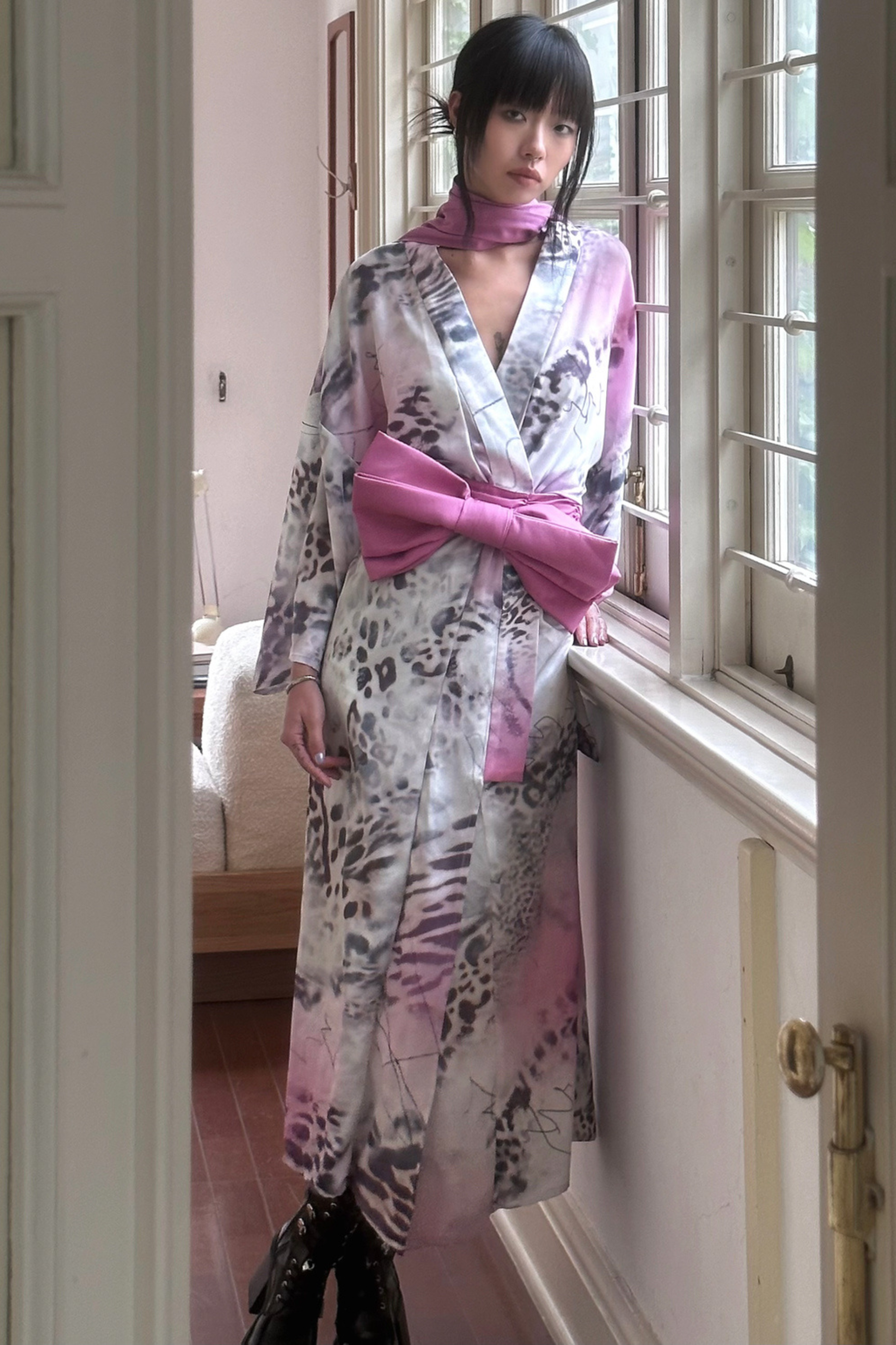 ヒョウ柄浴衣+リボン帯 – Belchic