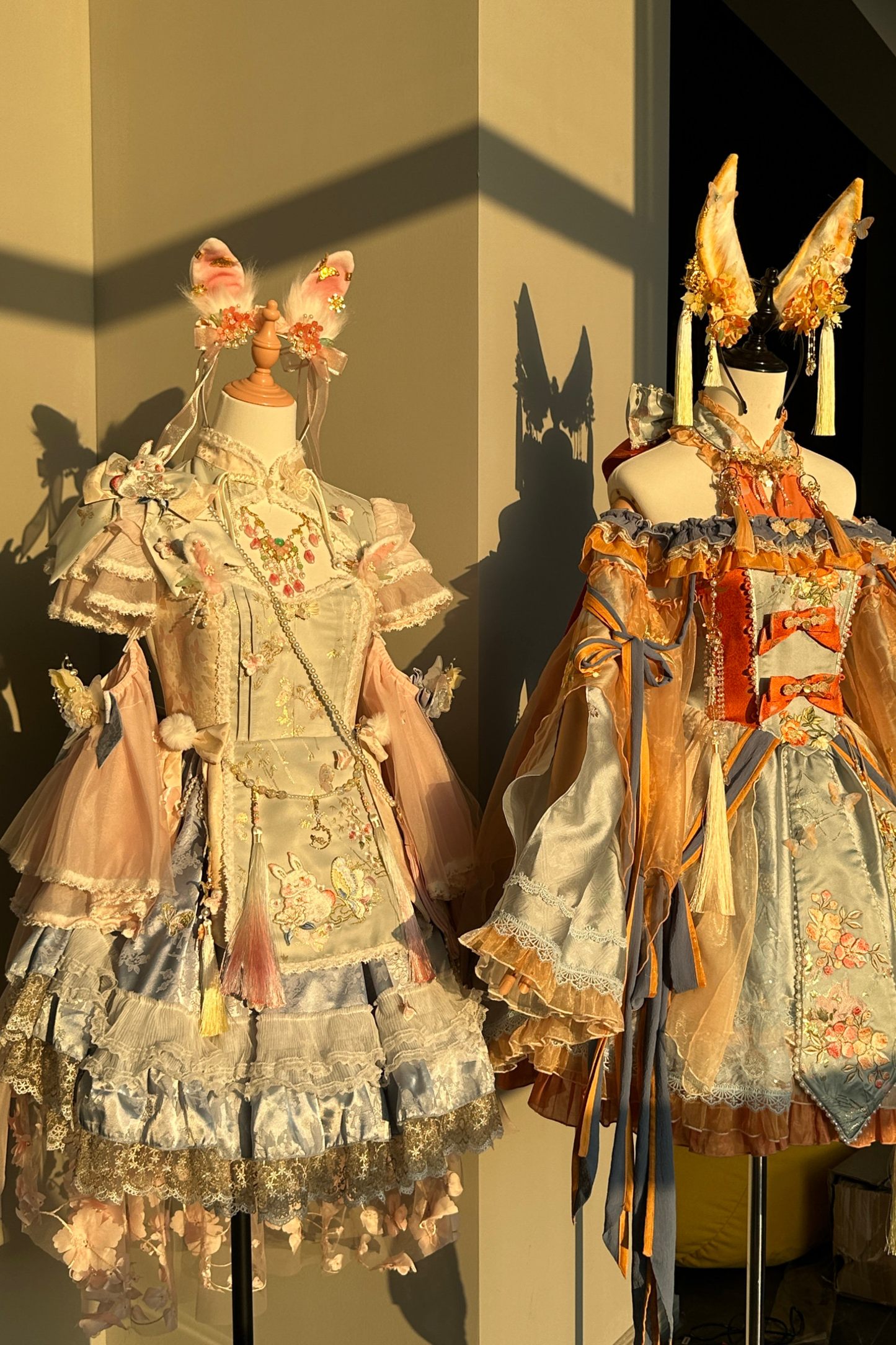 翡翠兔洛丽塔连衣裙+发箍+吊坠