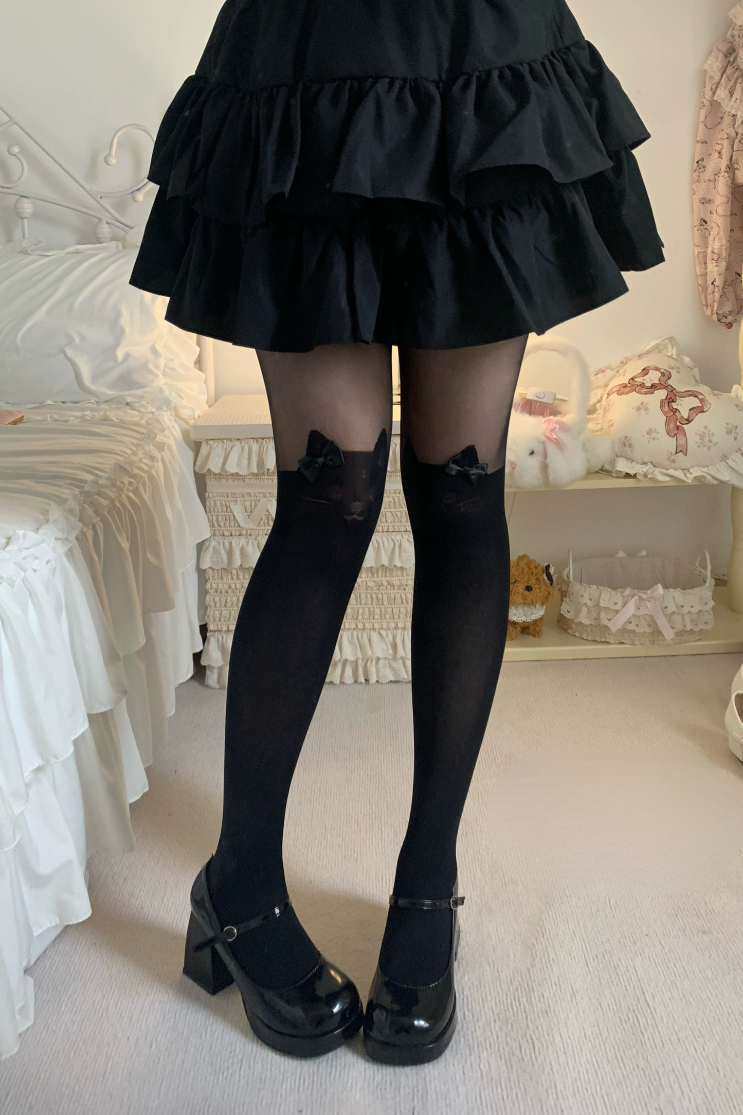 Collants Style Chaussettes Hautes à Rubans