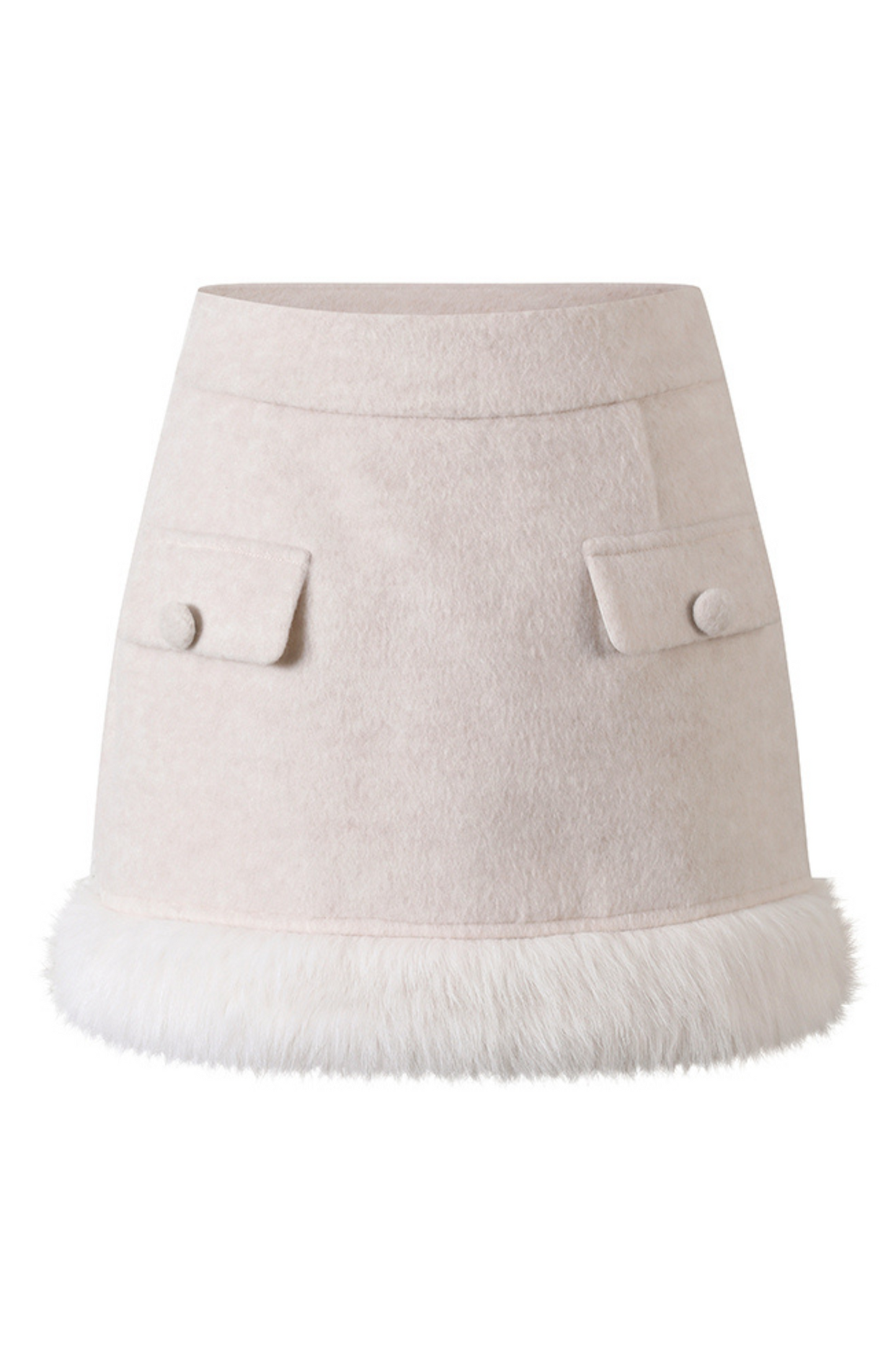 スイートガーリーファーウエストリボンコート+ファータイトスカート