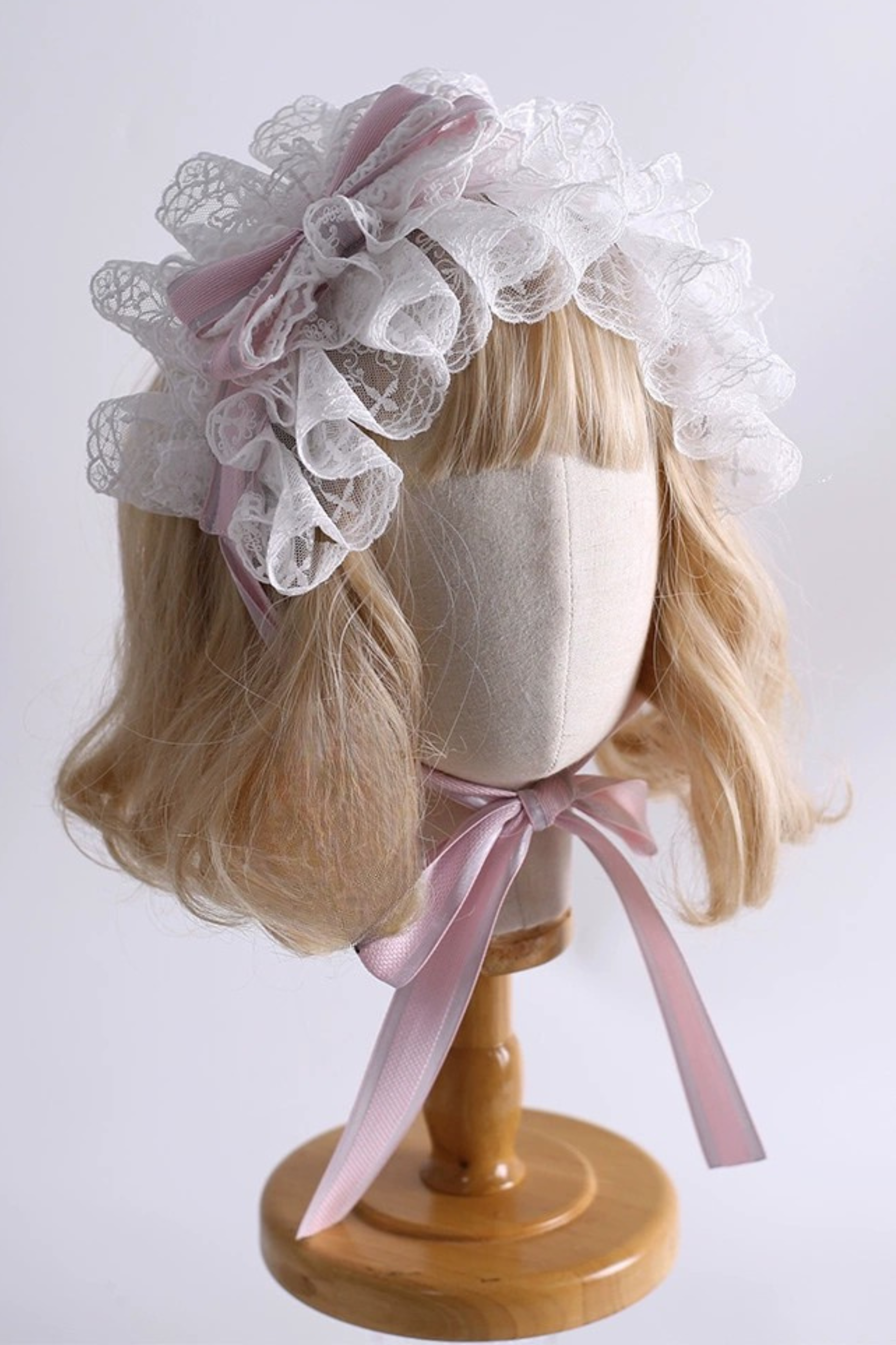 レースボンネットリボンヘアアクセサリー – Belchic