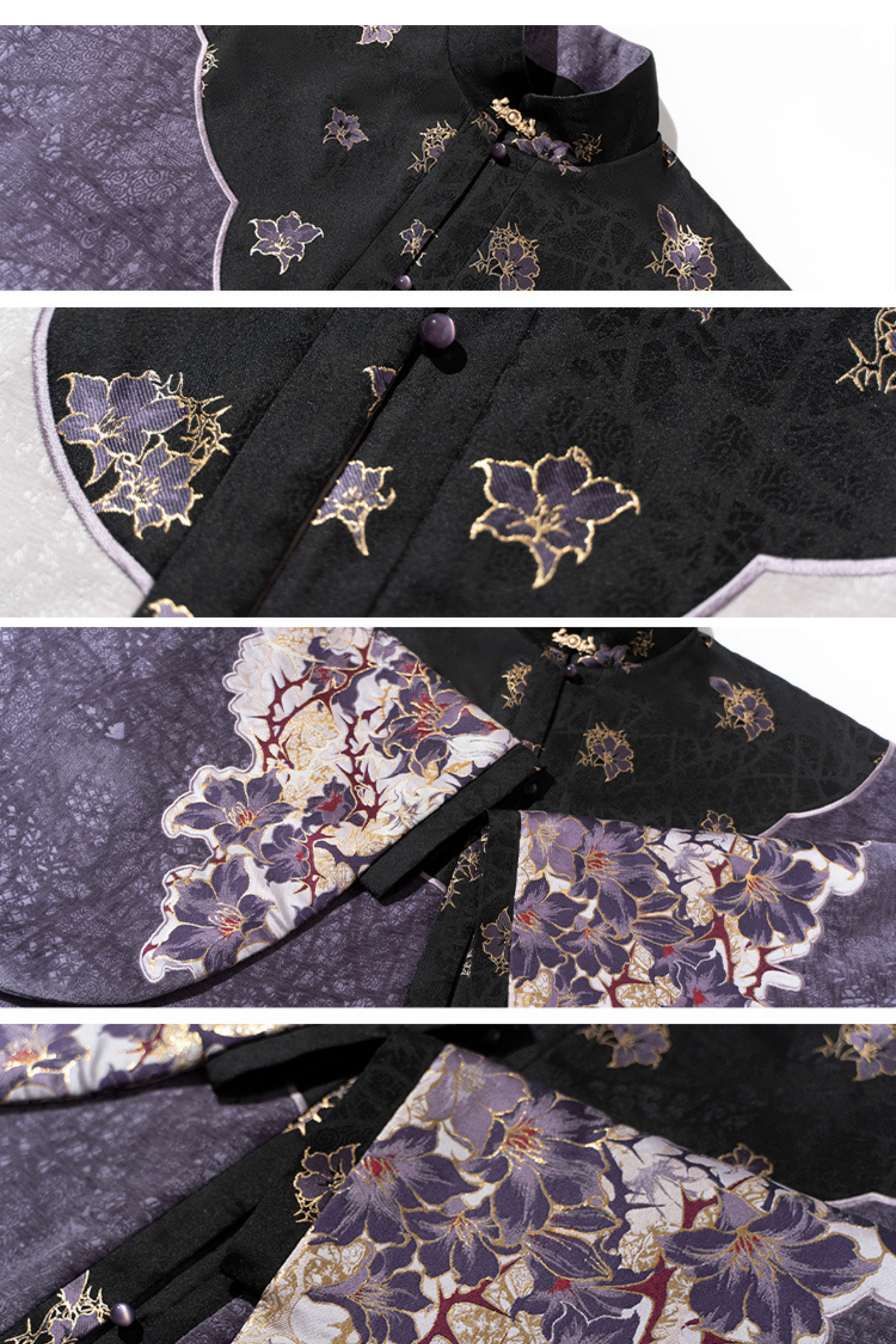 ピンクパープルブラウス+サスペンダードレス