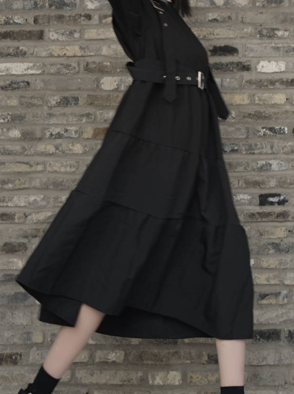 waist mark tiered dress