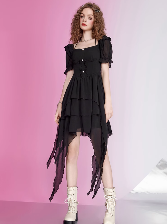 我的露肩修身连衣裙