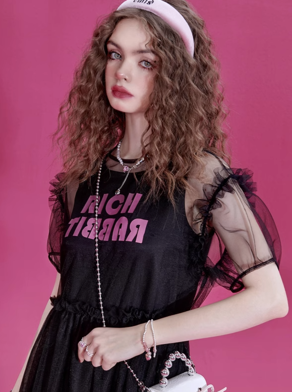 French Cake Mesh Dress