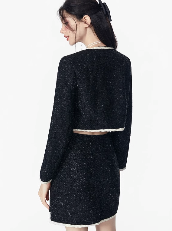 ダブルブレストジャケット+ショートスカート