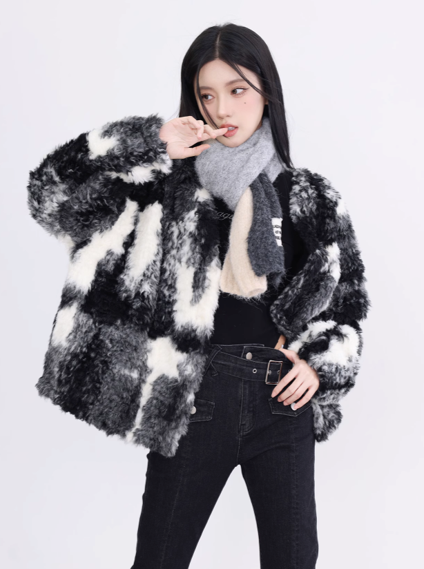 Lambskin on sale fur jacket