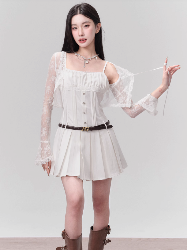 レースシアーサマーショートカーディガン