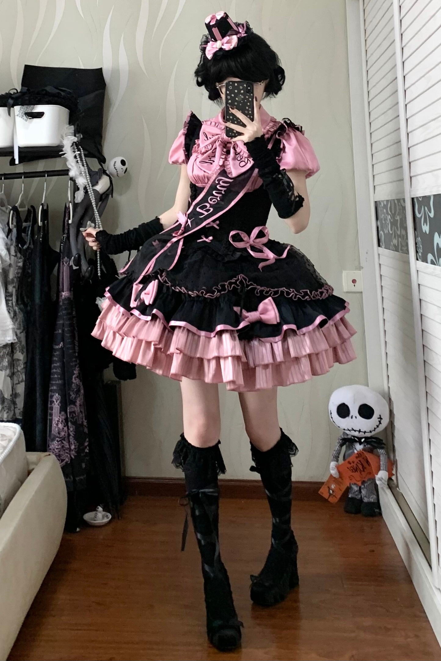 【3月10日予約締切】キャンディハートビートロリータシャツ+ジャンパースカート+ハット+リボン