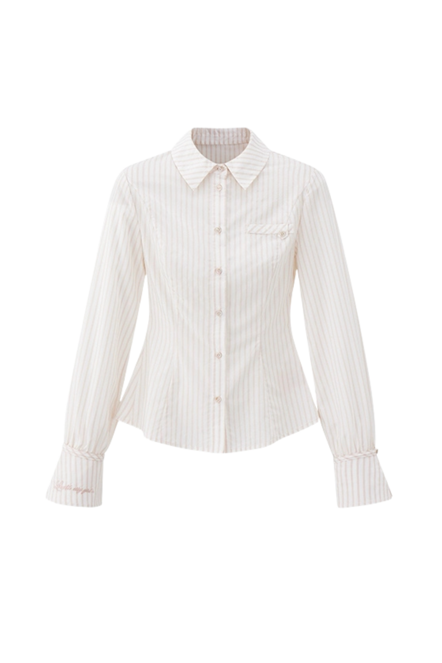 Fur Knit Vest + Striped Shirt