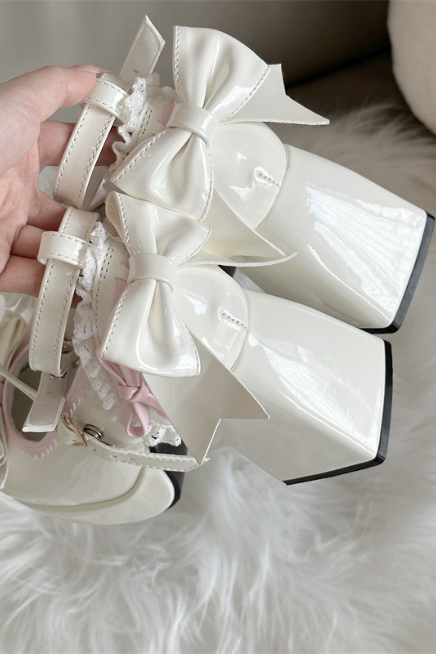 Frilled Ribbon Lolita Shoes