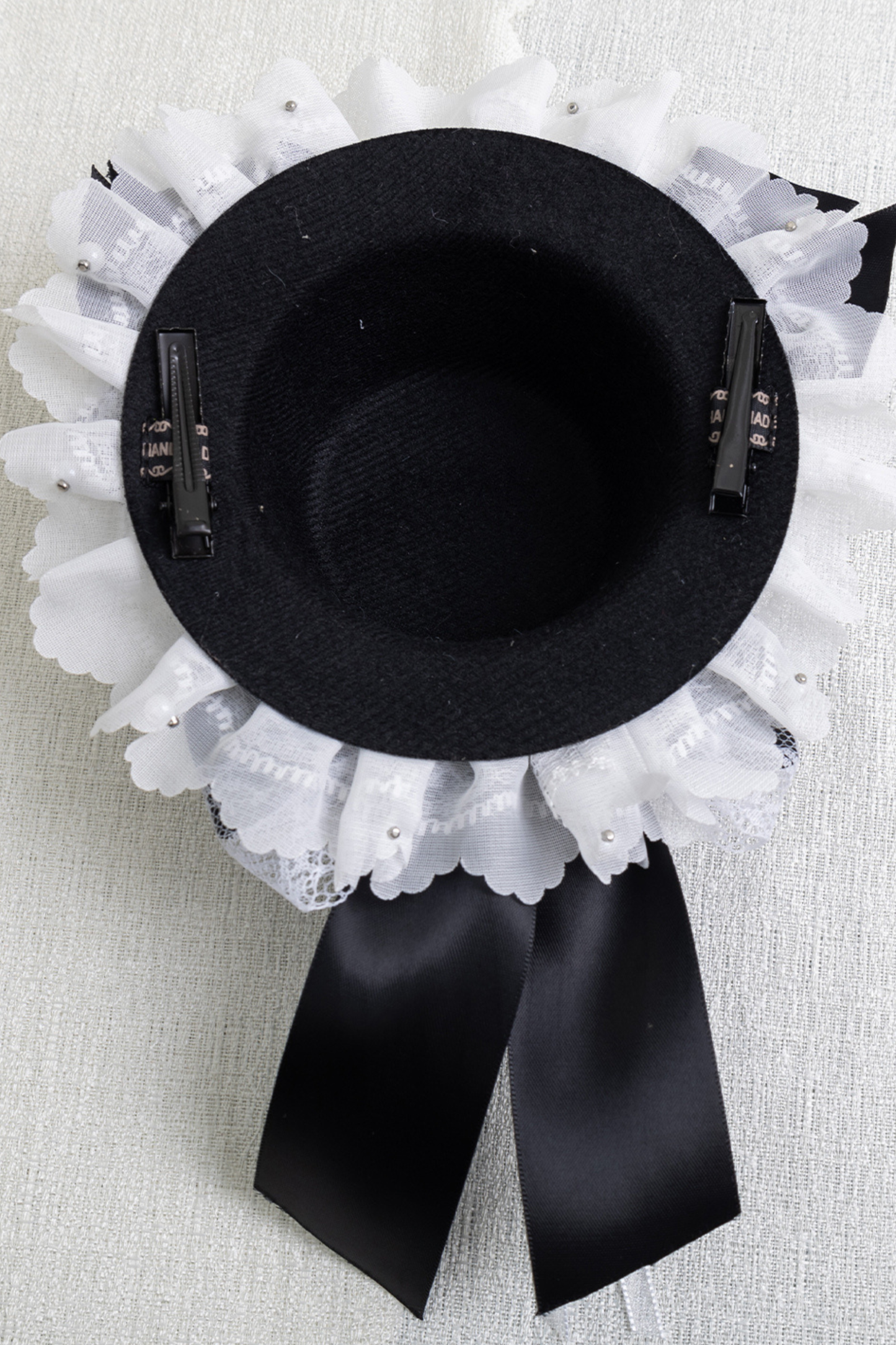 エレガントロリータボンネット+ヘアバンド+リボンクリップ+ハットクリップ+スリーブ