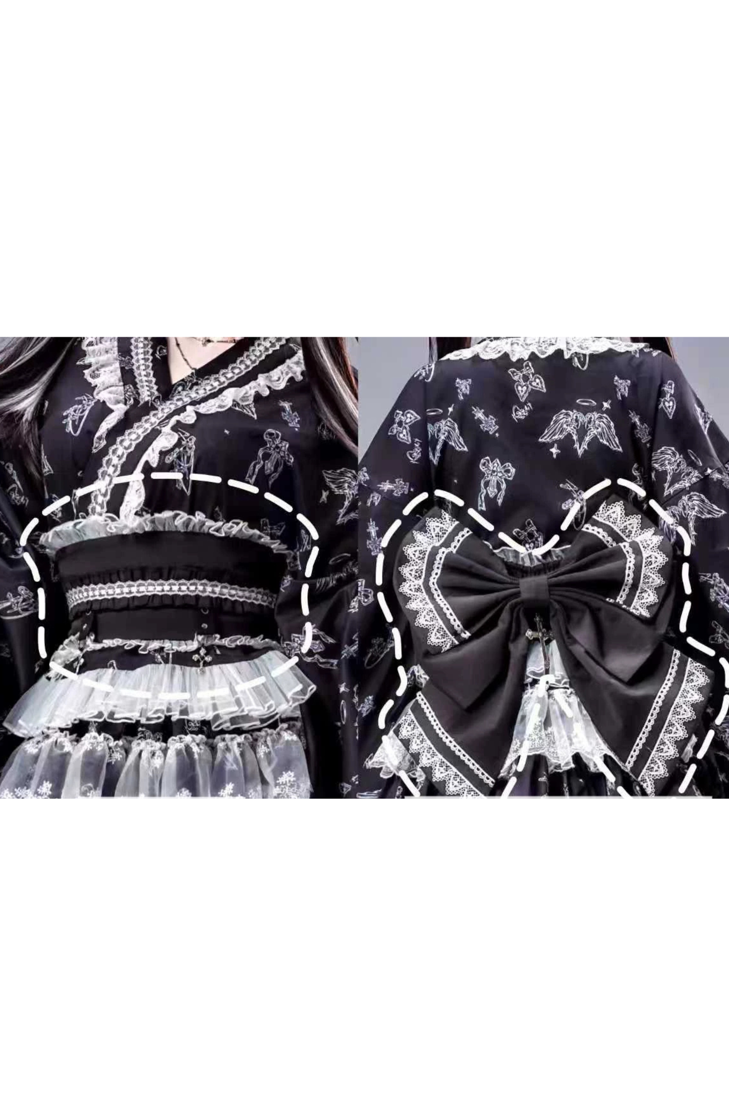 Galaxy Dark Lace Dark Kawaii Yukata