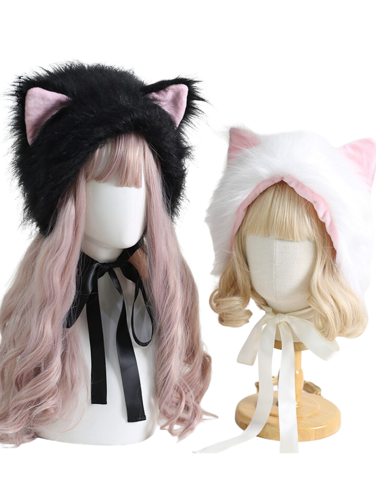 Cat Fur Lolita Soft Hat & Hairband