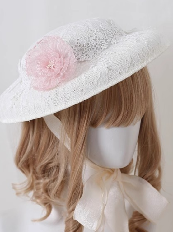 Vintage Retro Linen Flat Hat