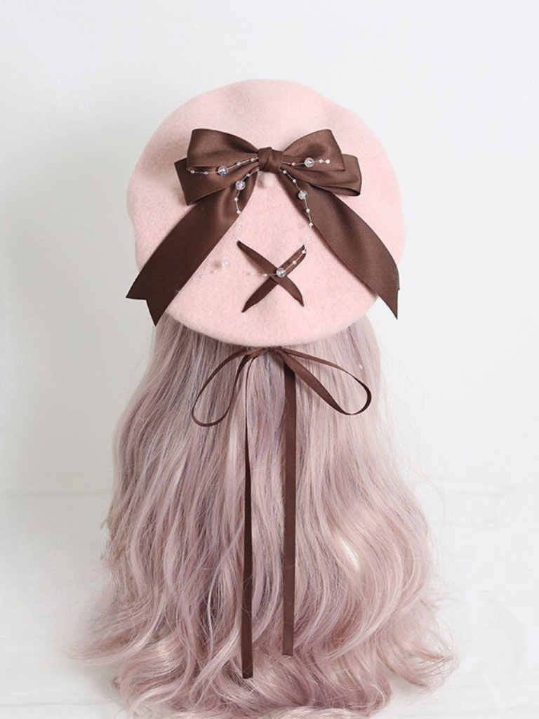 Lace Big Bow Beret