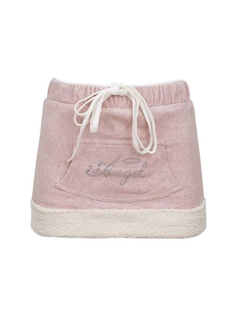 소녀 코코넛 캣걸 후드+보아 스커트+로고 팬츠