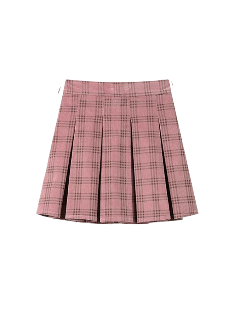 蝴蝶結格紋夾克+格紋裙