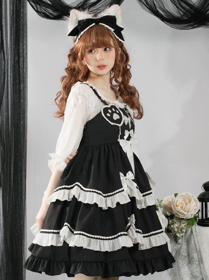 Dreamy Old Shadow Original Genuine Lolita Dress Black Sweet Style JSK Sundress Lolita Princess Dress