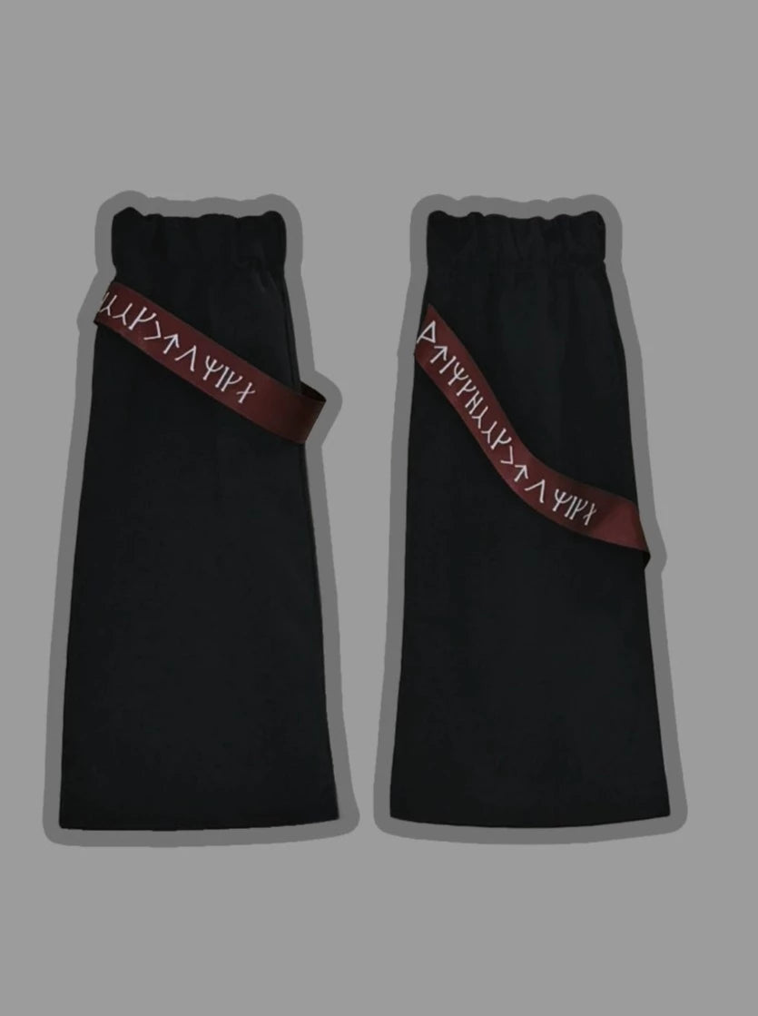 Strap mode half pants + leg warmers