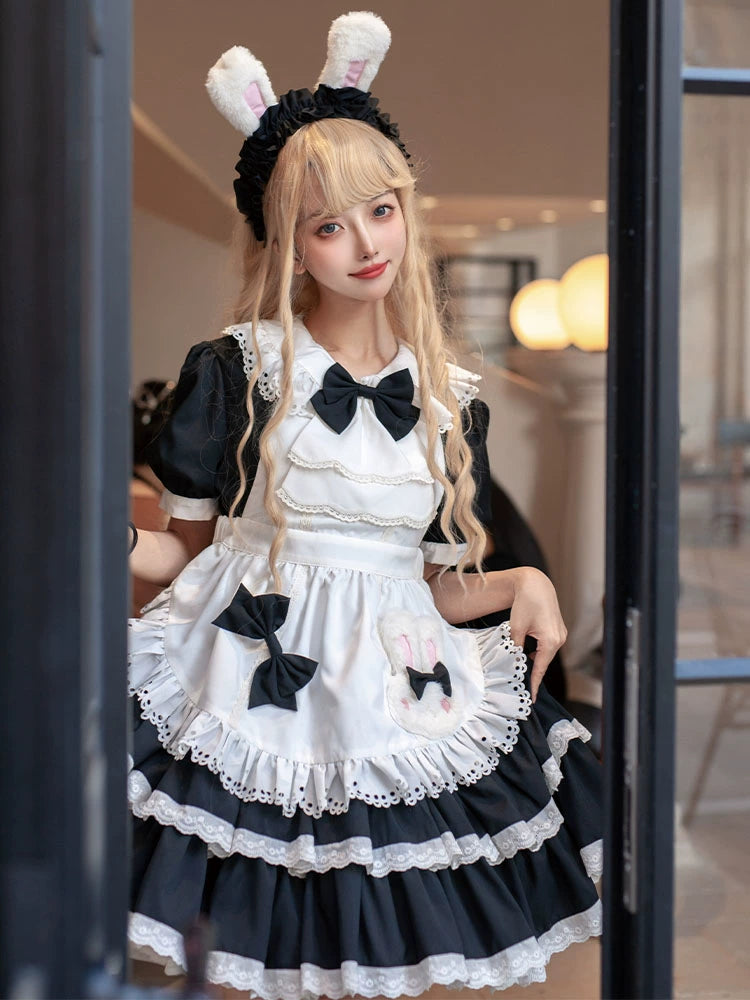 Classic Maid Lolita Dress + Apron + Headband – Belchic