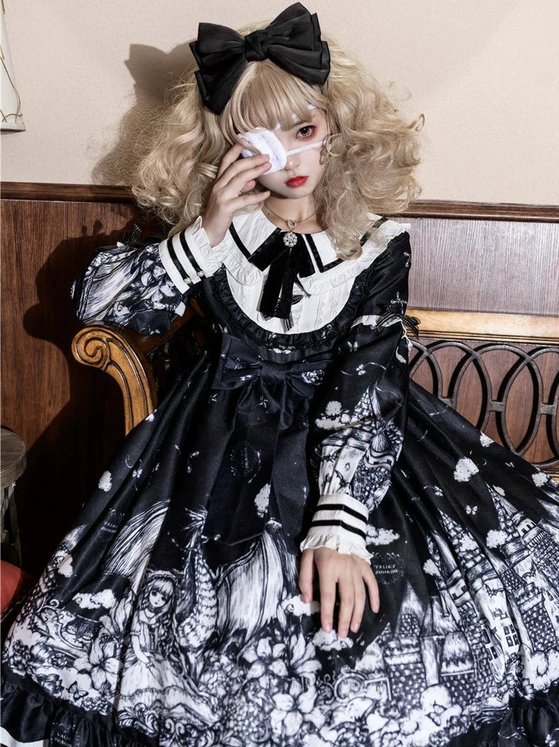 ゴシックロリータキャッスルナイトドールドレス – Belchic
