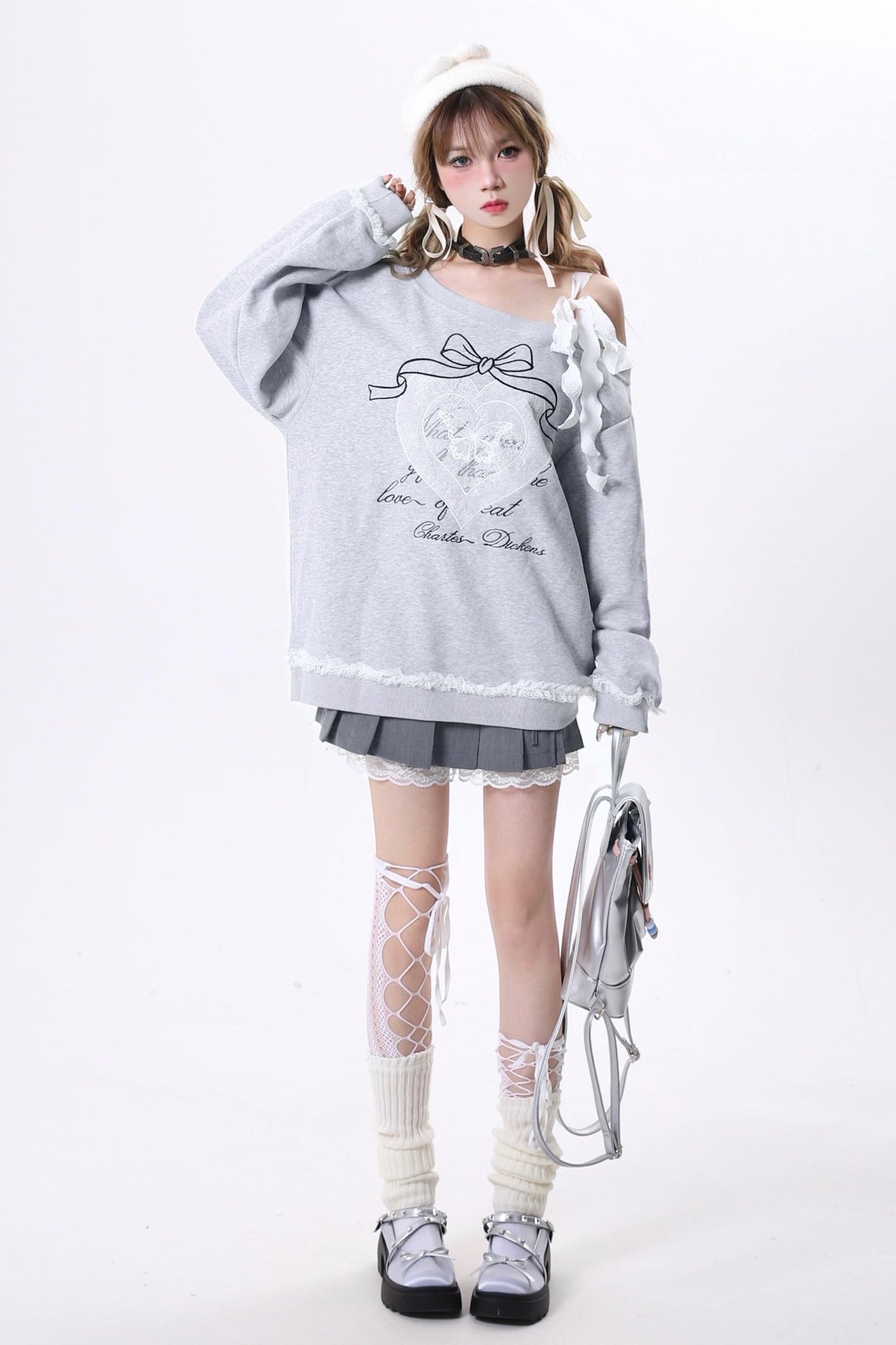 レトロスリムレースAラインスカート