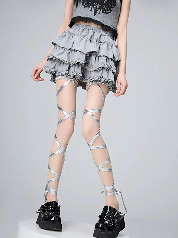 Cross Strap Leg Ring High Tube Accessory