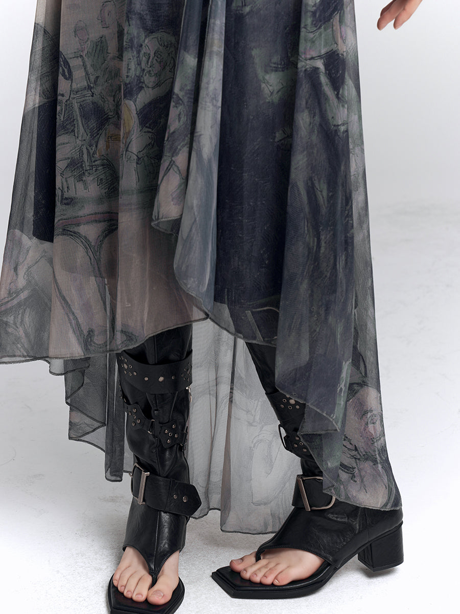 モードサマーシアーキャミソールワンピース