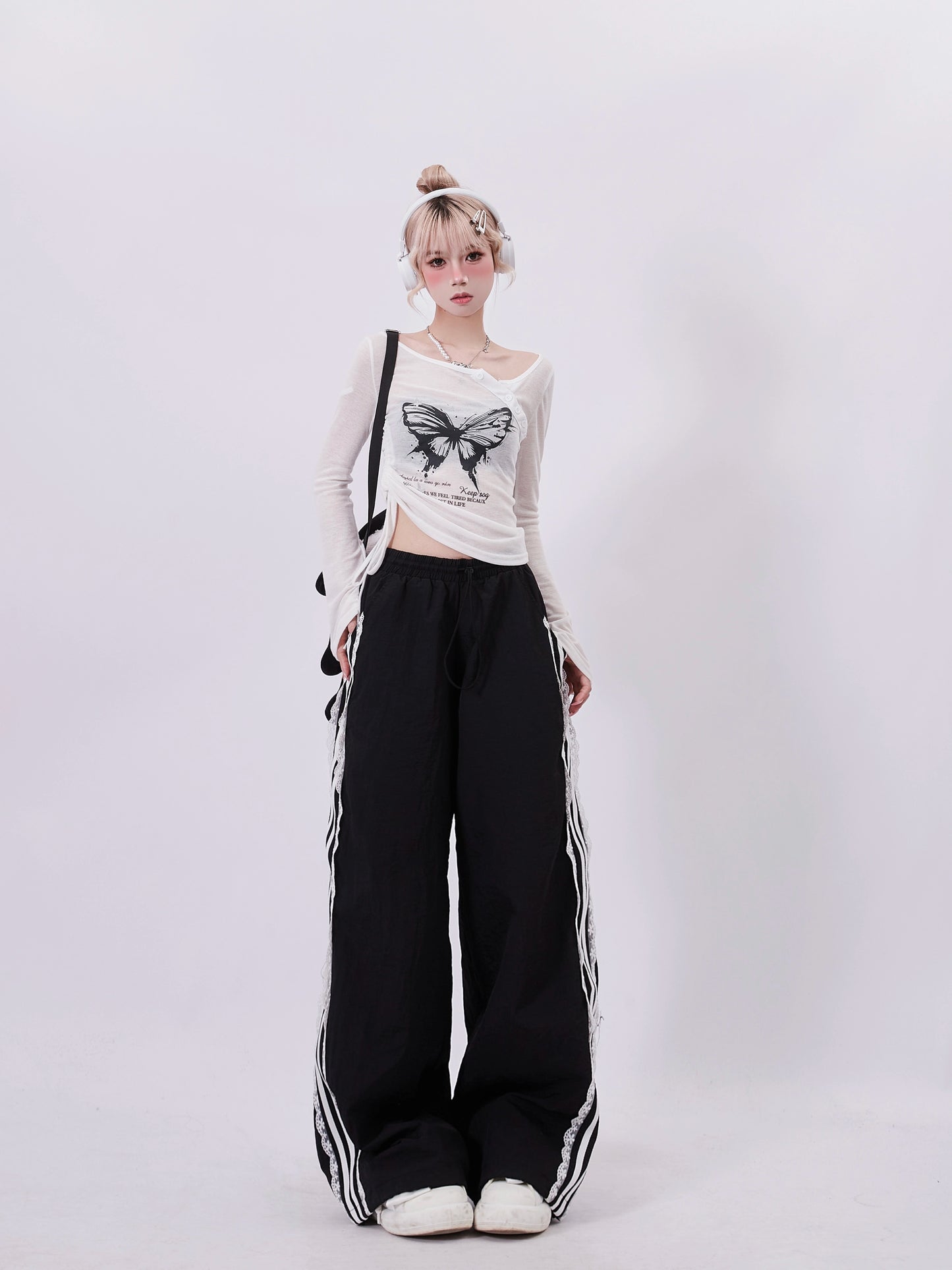 サイドストライプカジュアルパンツ