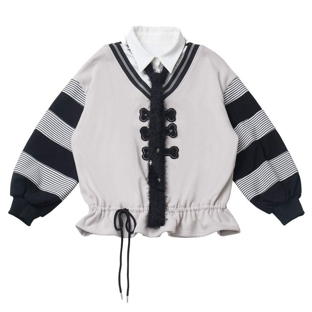 Conjunto de pantalones de algodón waffle cálido con insignias