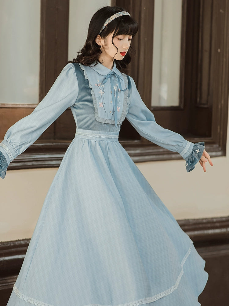 复古宫廷风、优雅气质、高端感、减龄、娃娃领、小礼服、长裙、法式茶歇礼服、女性