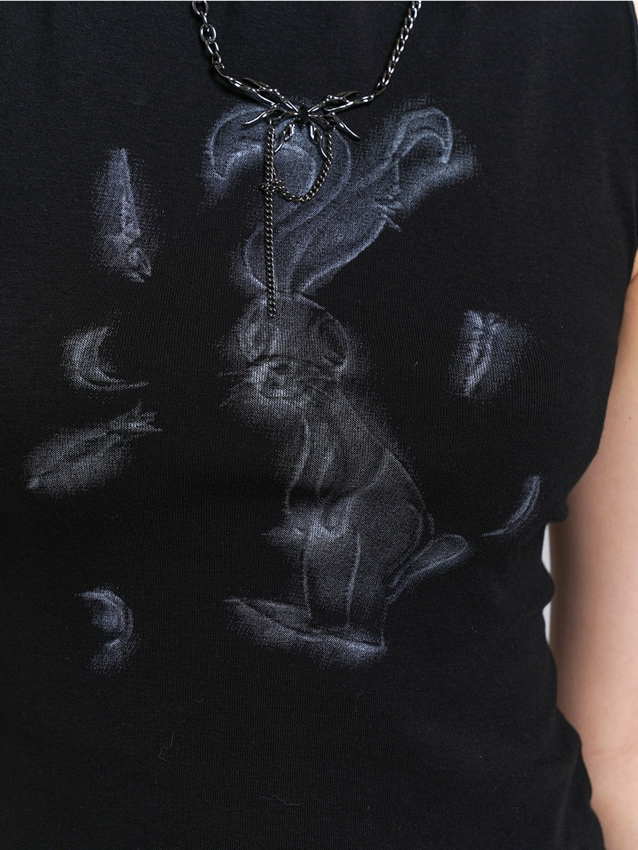 Mode y2k American Dark Tops