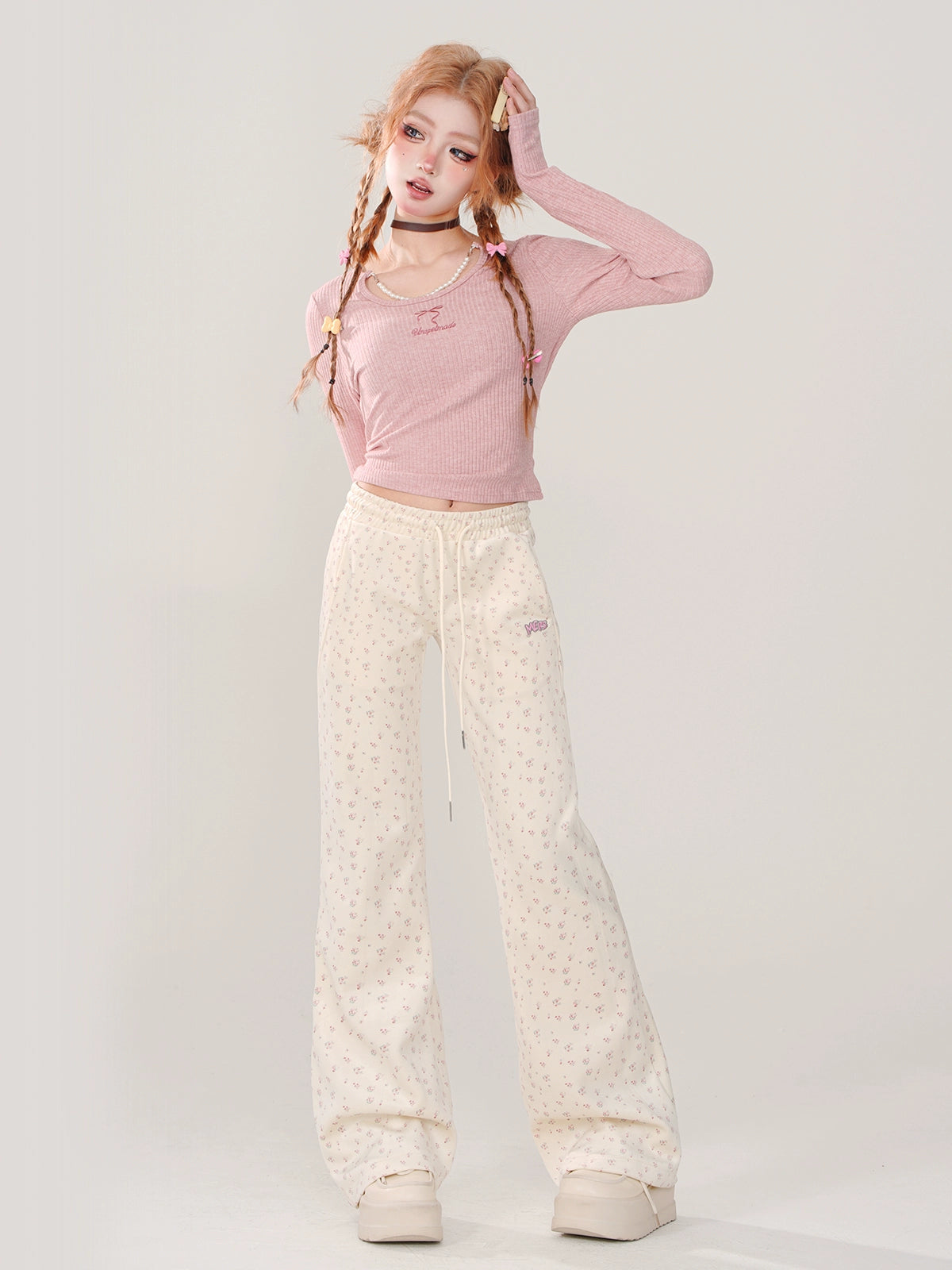 Korean sweet slim long casual pants